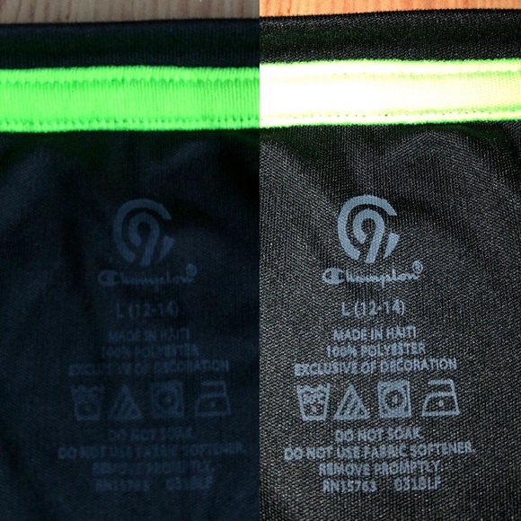 CHAMPION Performance Shirt Long Sleeve Large Black Boy’s UNISEX - Picture 5 of 14